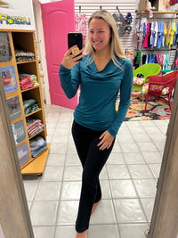 Dear Scarlett Drapped neck LS Top*