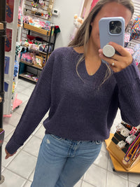 Staccato Eggplant Sweater
