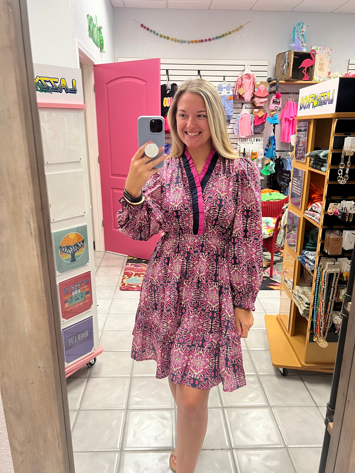 Navy/ Hot Pink Dress