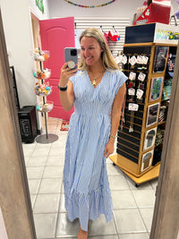 Nautical Cap Sleeve Dress