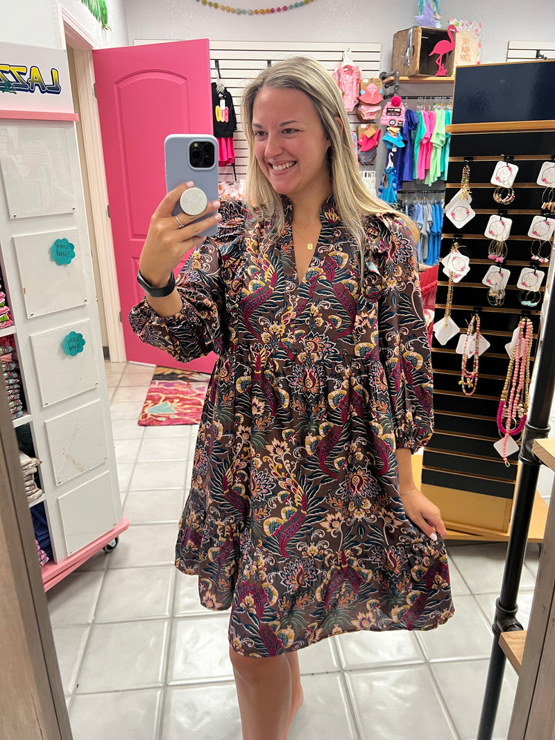 Paisley Espresso Dress