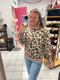 Staccato Leopard Print Sweater