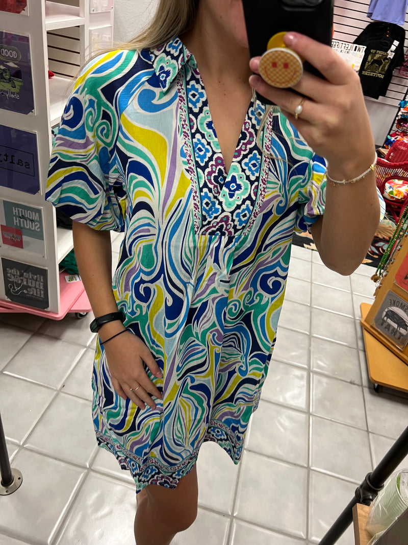 Bold Abstract Mix Dress
