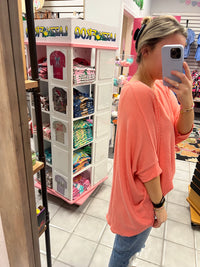 Z Ribbed Bat Wing Top