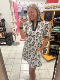 Scallop Shift Dress