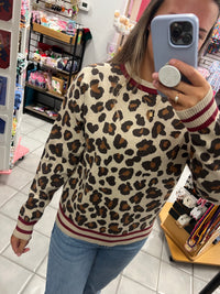 Staccato Leopard Print Sweater