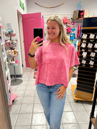 Halo Washed Oversized Cropped Tee