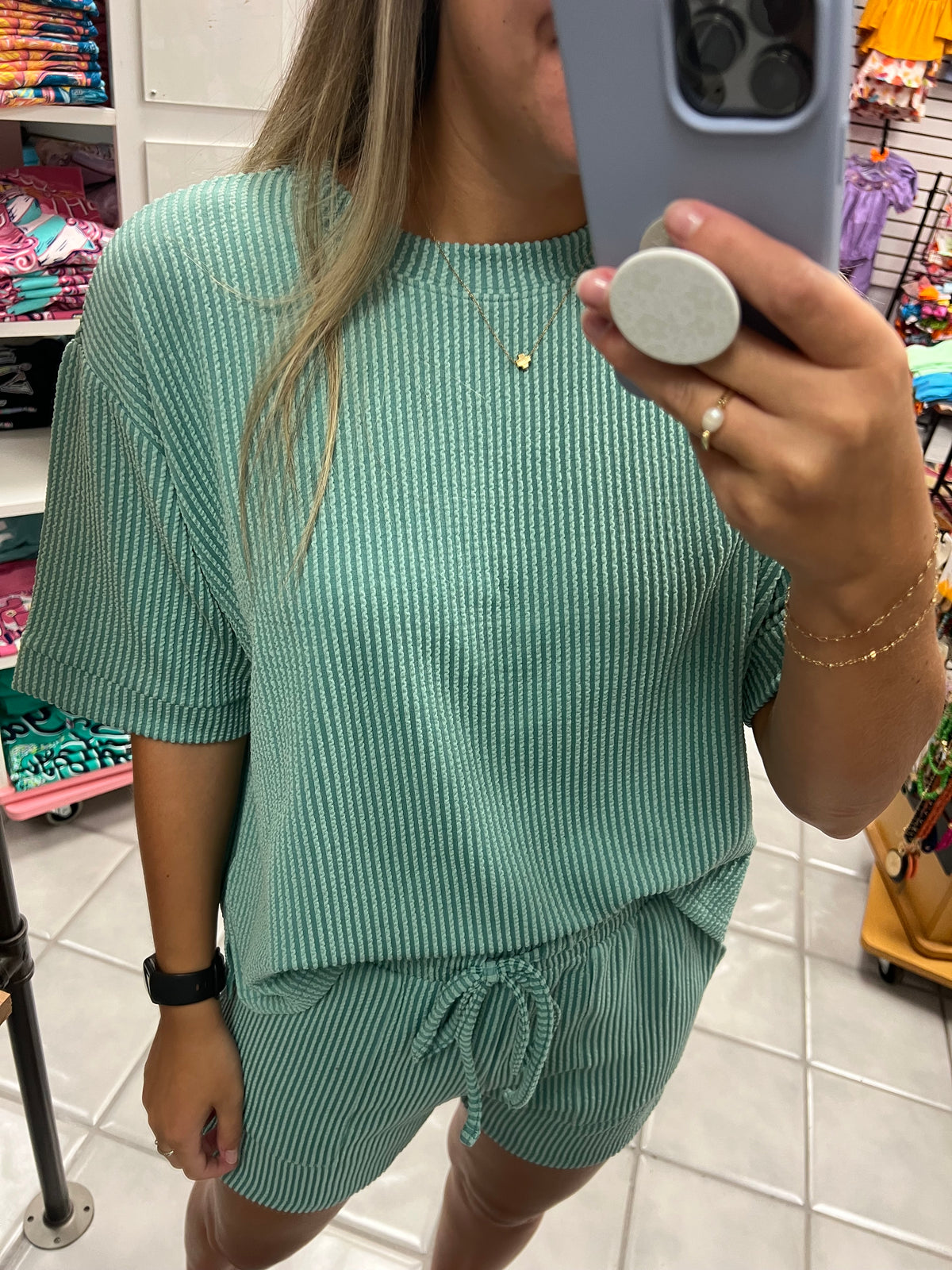 Ribbed 2pc Lounge Set