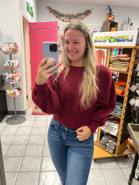 Z Boatneck Balloon Sleeve Sweater