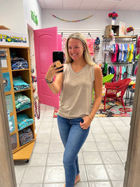 V Neck Shift Tank Top*