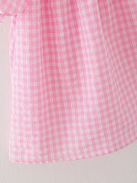 Farm Pink Smocking Embroidered Dress