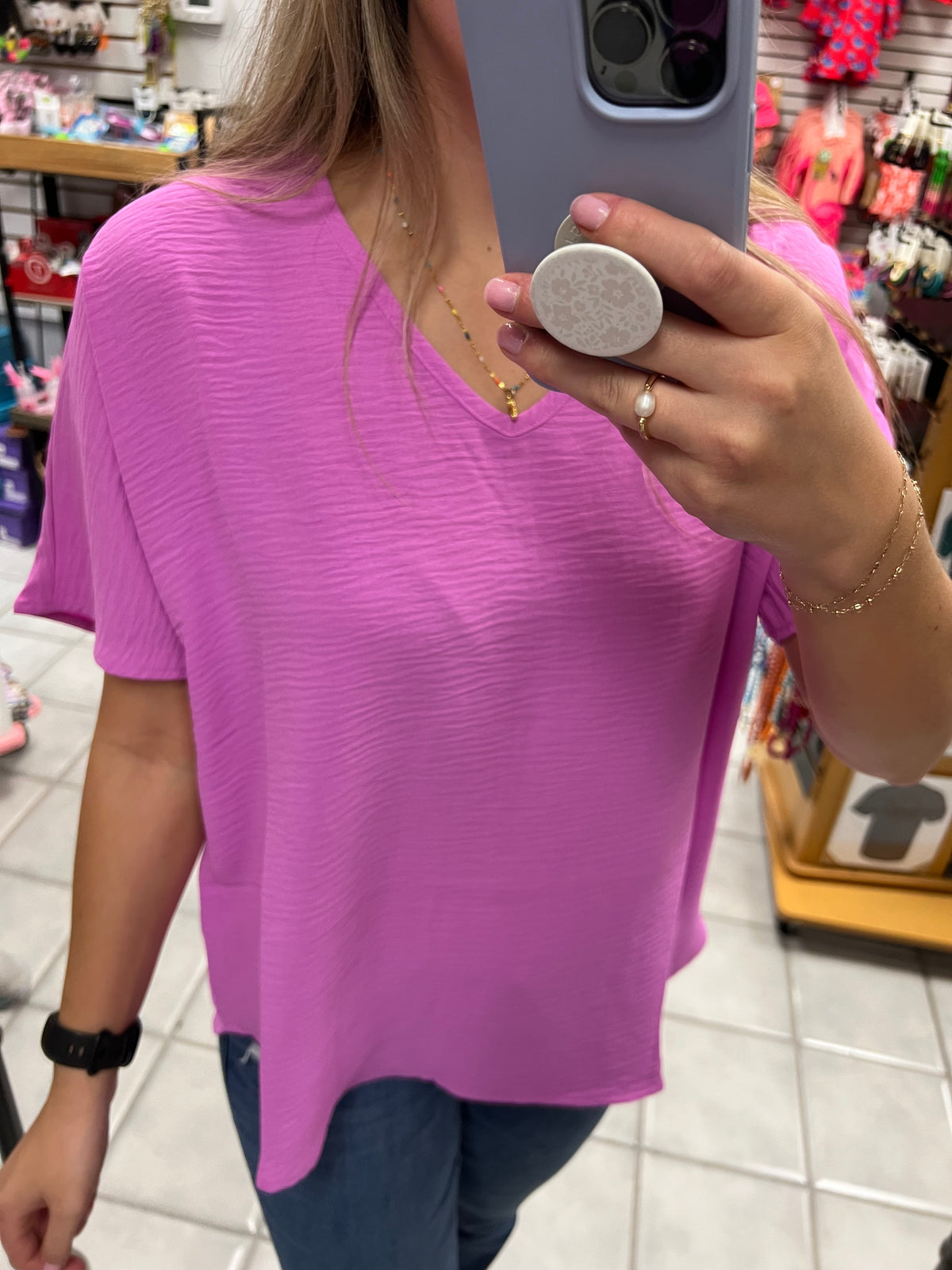 Woven Short Sleeve Top