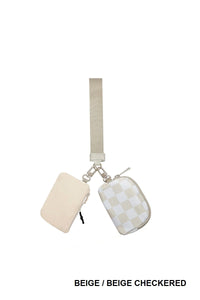 Dual Pouch Wristlet keychain Wallet*
