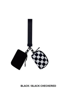 Dual Pouch Wristlet keychain Wallet*