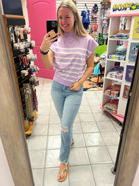 Striped Top in Lavender*
