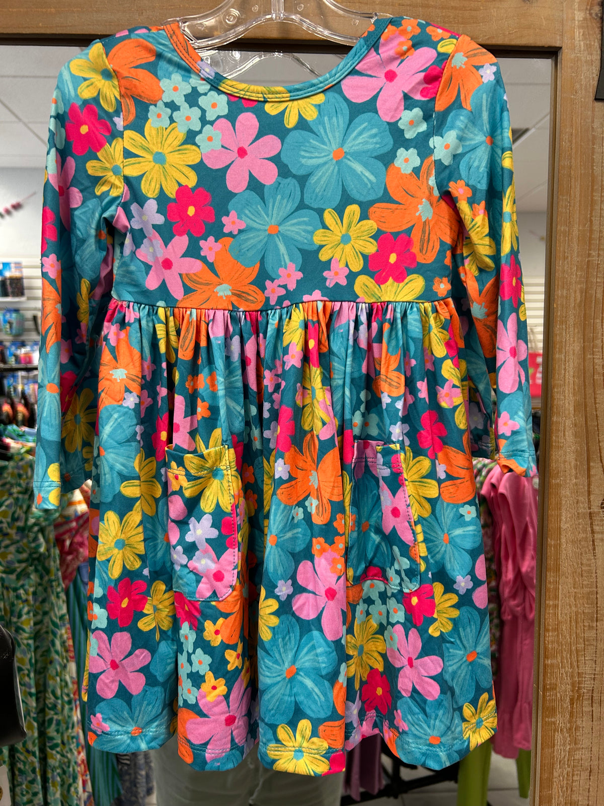 Mia & Rose Flower L/S Pocket Dress