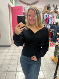 Z Cross Wrap Sweater*