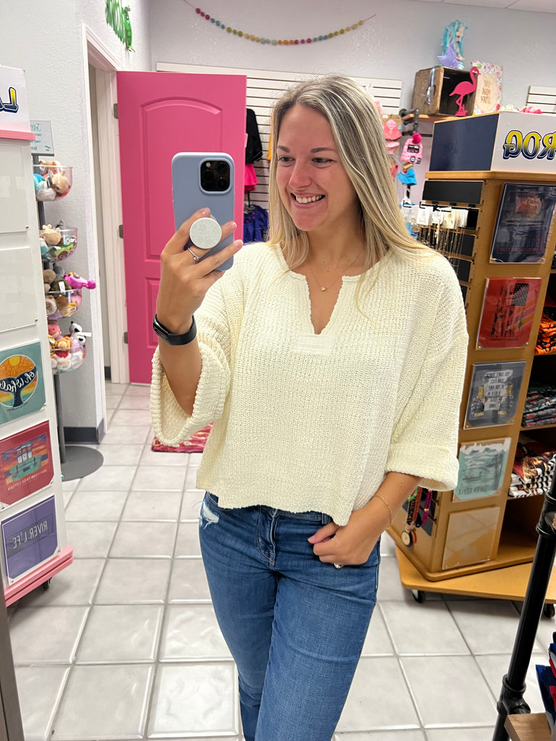 Knit 3/4 Sleeve Sweater