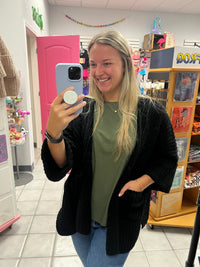 Chunky Knit Open Cardigan