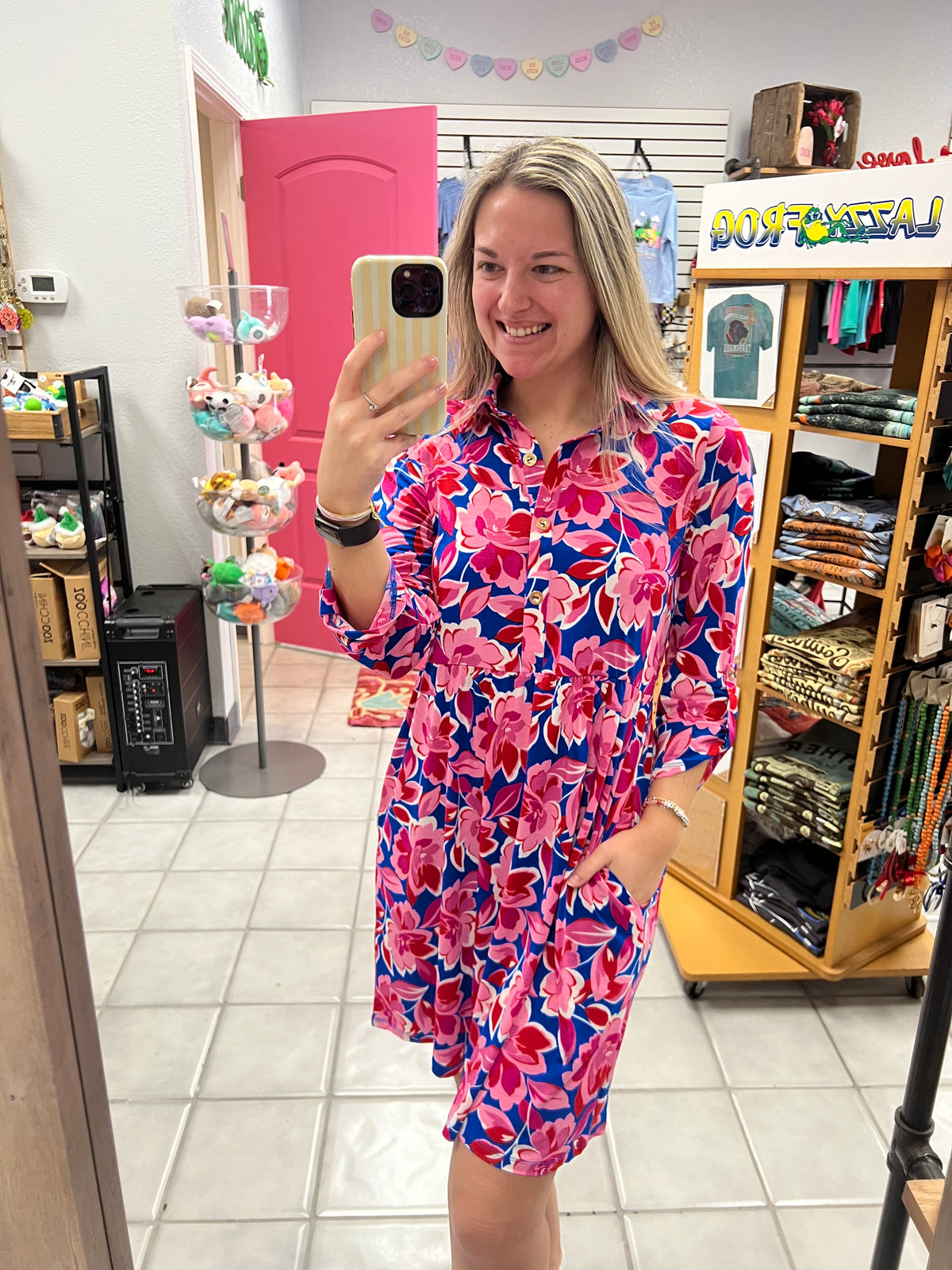 DS Lizzy Blue Floral Dress