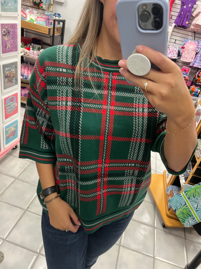 Holiday Plaid Sweater