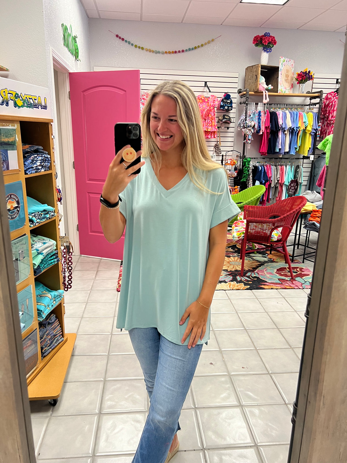 Z Rolled Short Sleeve Top*
