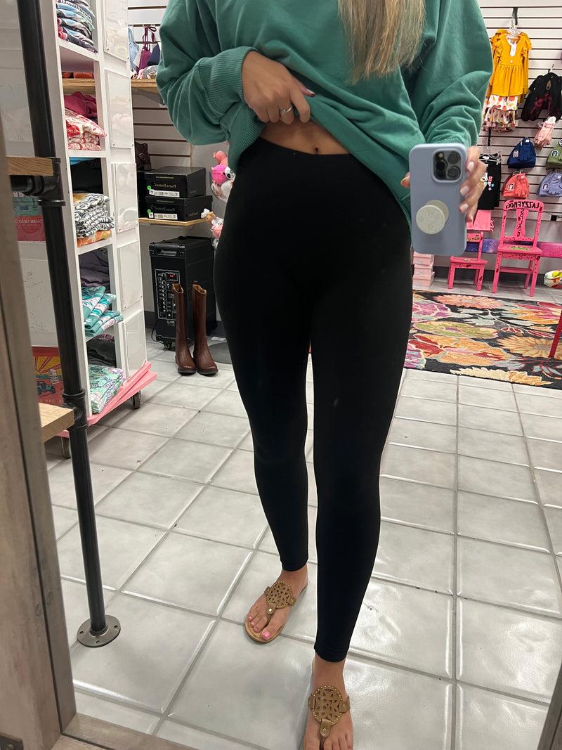 Microfiber Basic Black Leggings