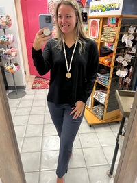 Jersey V Neck Sweater