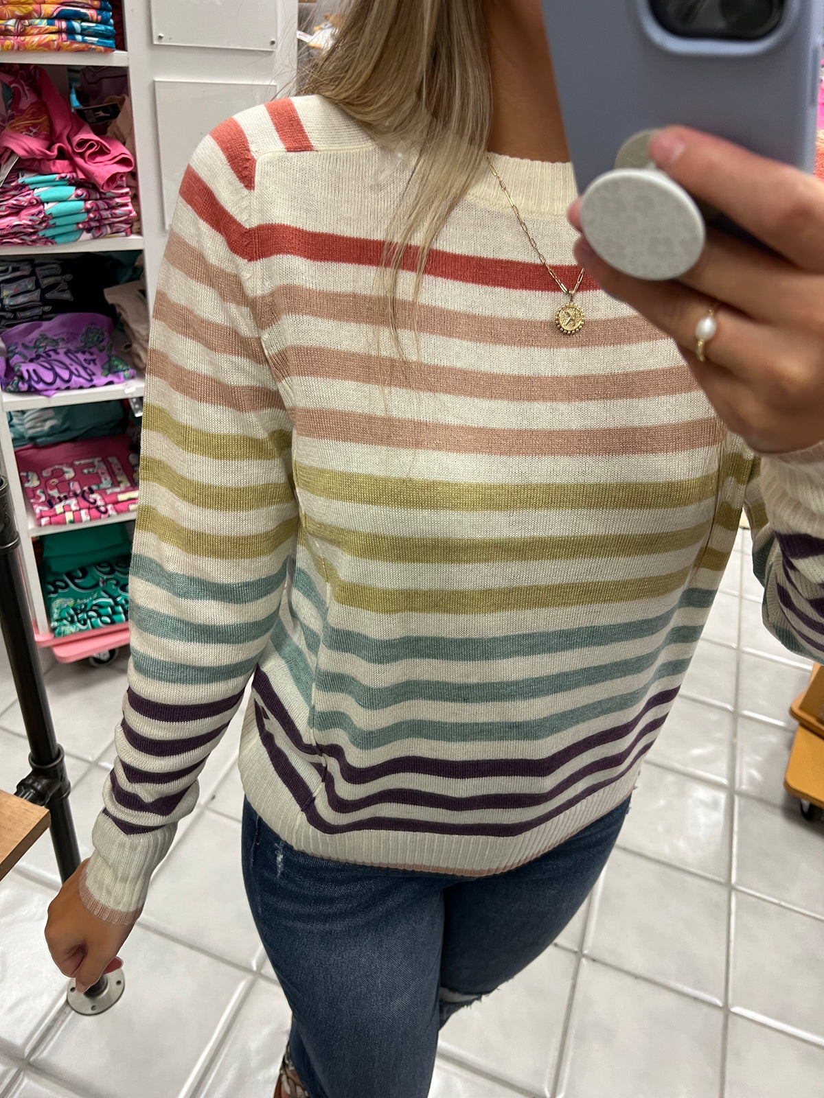 Multi Colored Striped Sweater