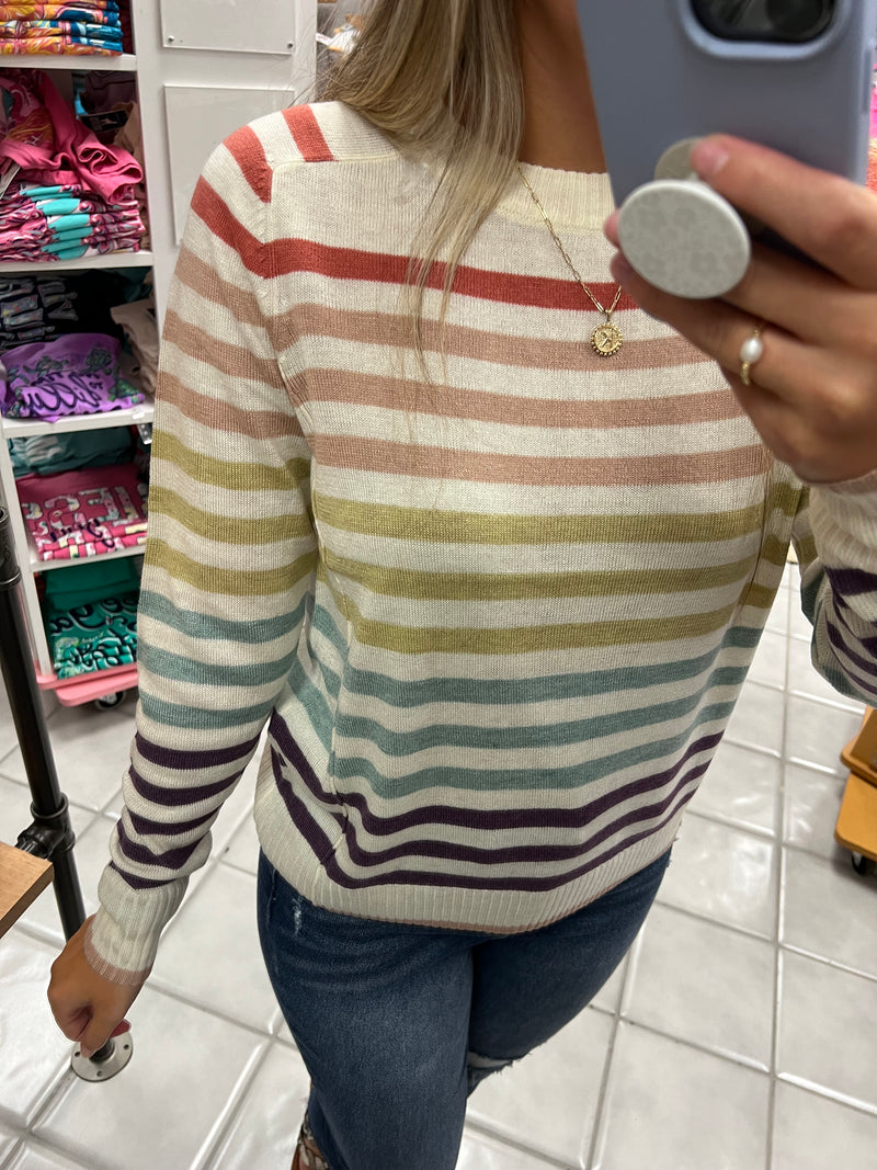 Multi Colored Striped Sweater