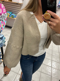 Chunky Knit Cropped Cardigan*