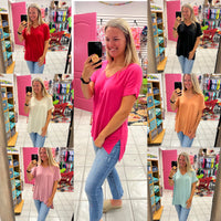 Z Rolled Short Sleeve Top*