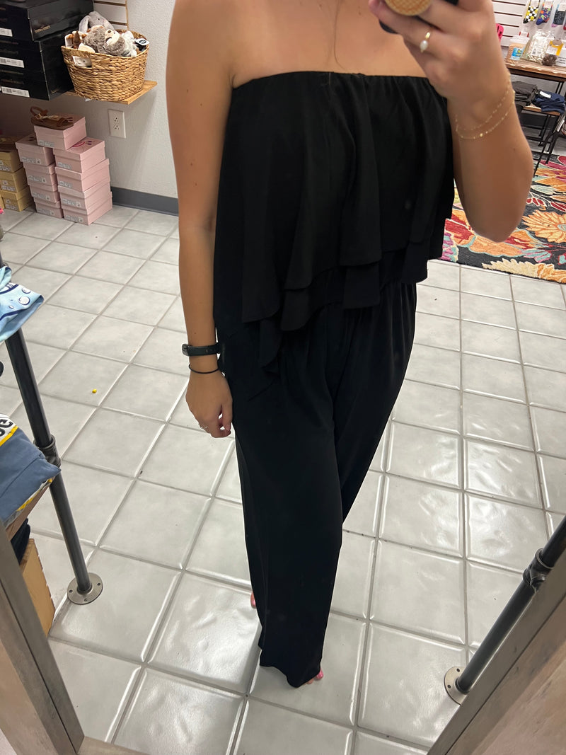 Strapless Overlay Jumpsuit*