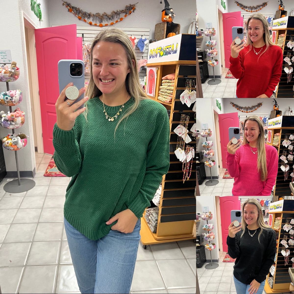 Z Round Neck Basic Sweaters