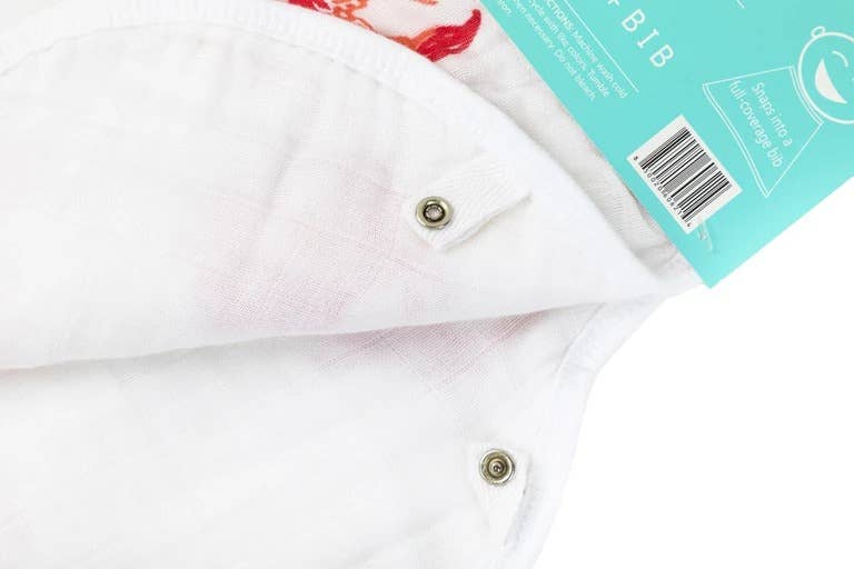 Pink Crab 2-in-1 Burp Cloth and Bib (Unisex)*