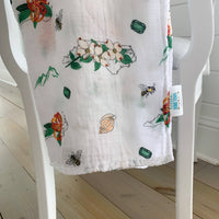 North Carolina Baby (Floral): Muslin Cotton Baby Swaddle*
