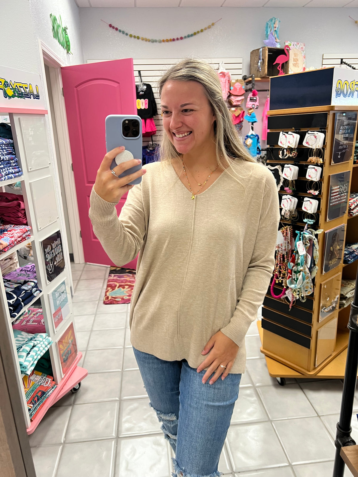 Front Seam Sweater