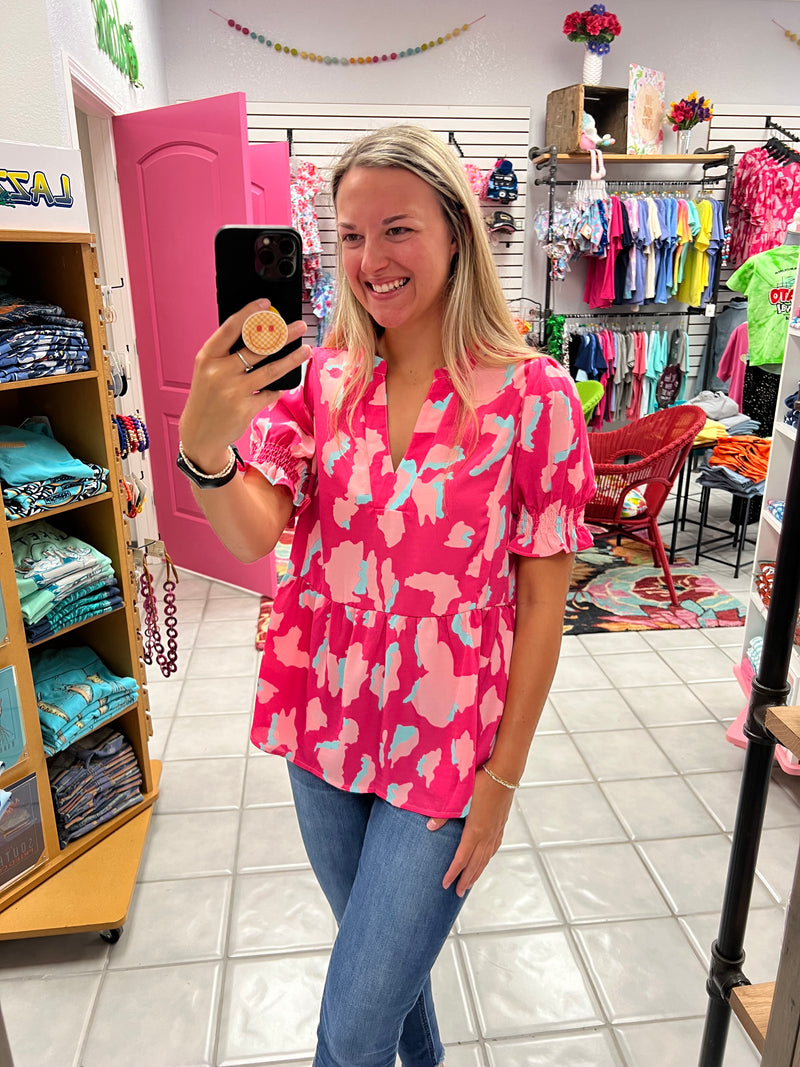 Cheetah Abstract Top*