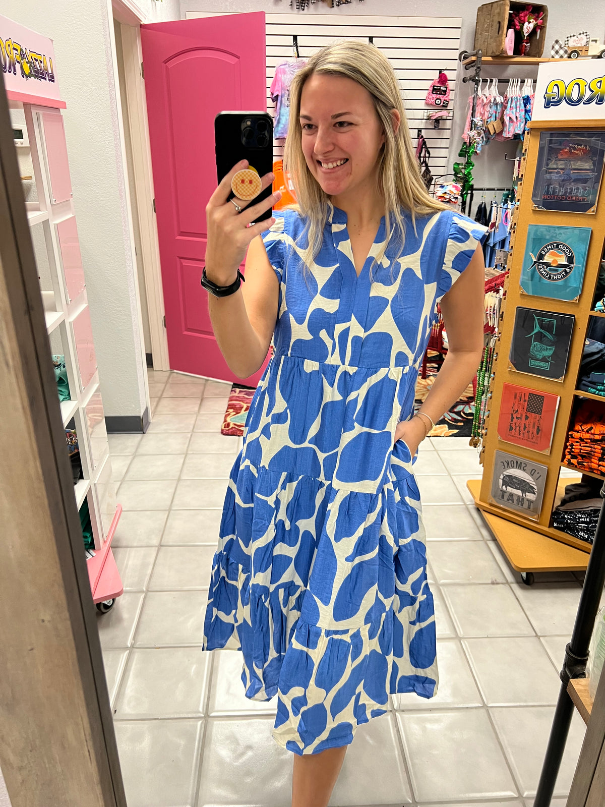 Print Tiered Layer Dress