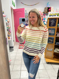 Multi Colored Striped Sweater