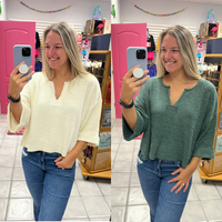 Knit 3/4 Sleeve Sweater