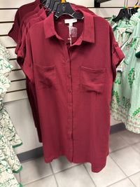 She and Sky Button Up Dress