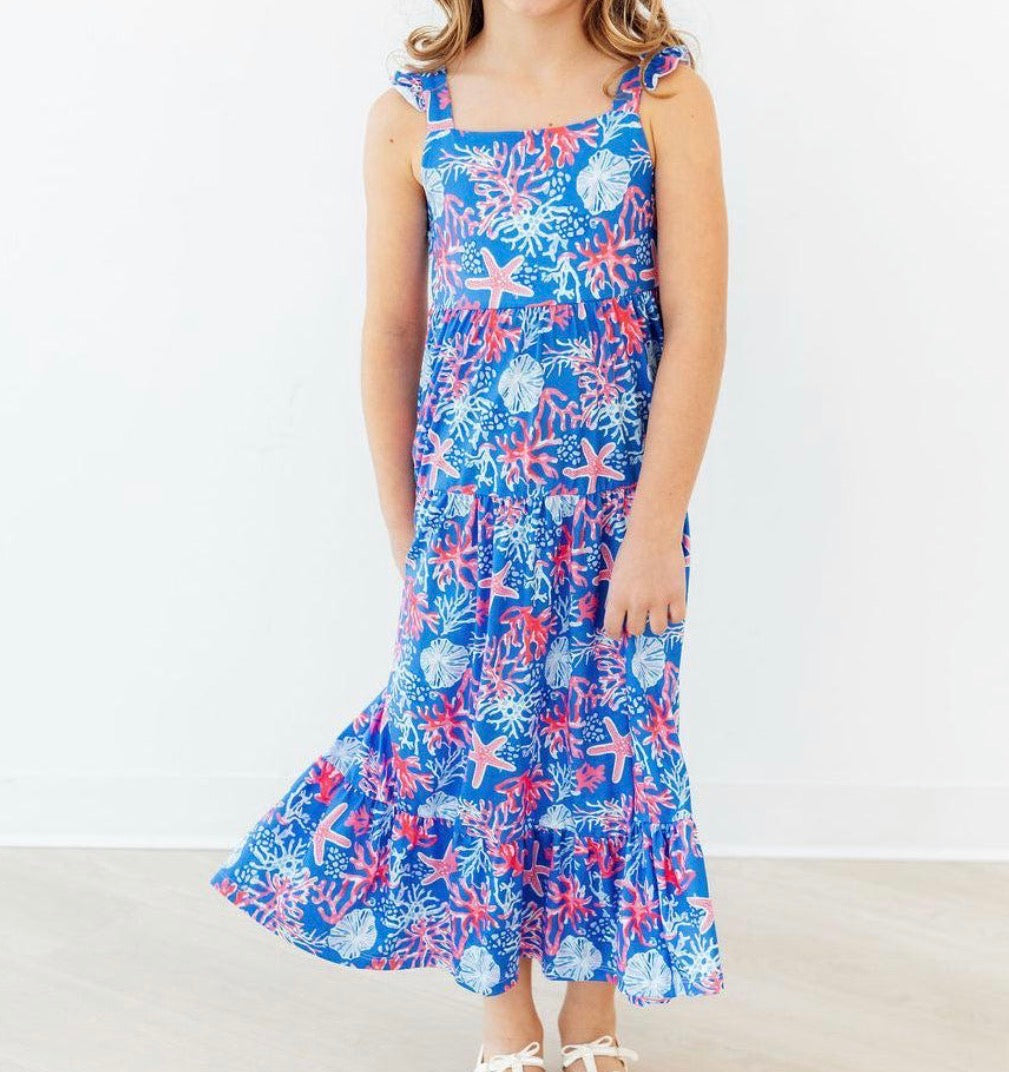 Coral Cove Rufle Maxi Dress