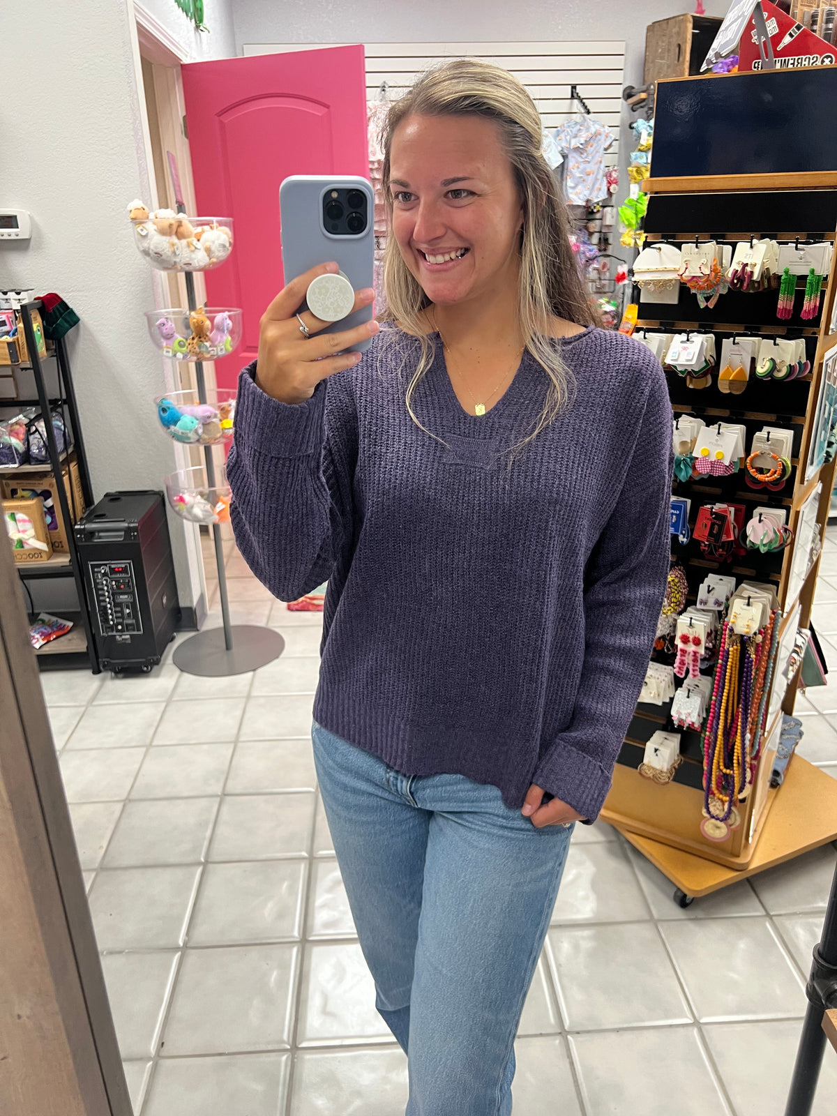 Staccato Eggplant Sweater