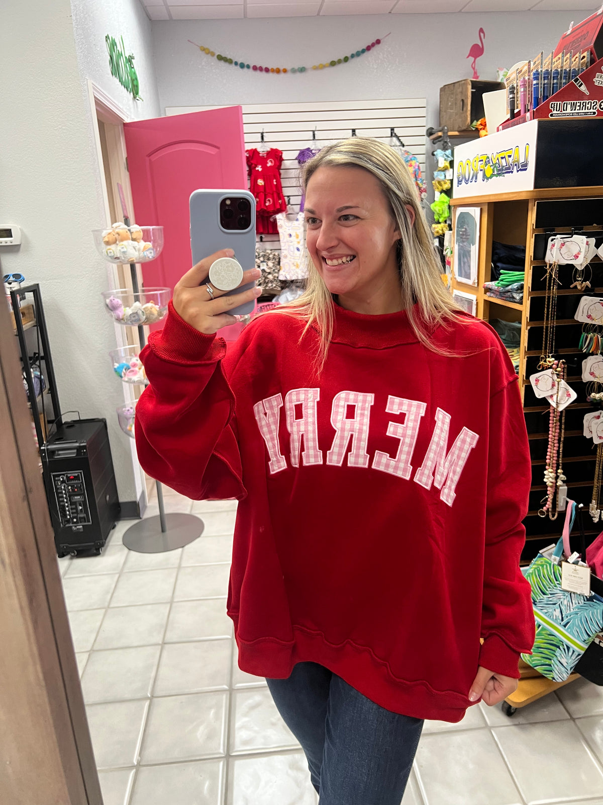 Merry Mock Neck Sweatshirt