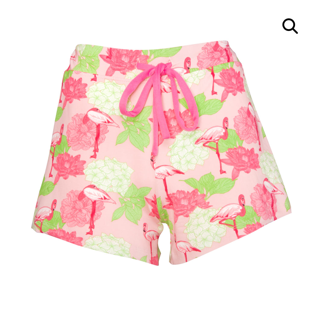 Hydrangea Flamingo Pajama Bottoms*
