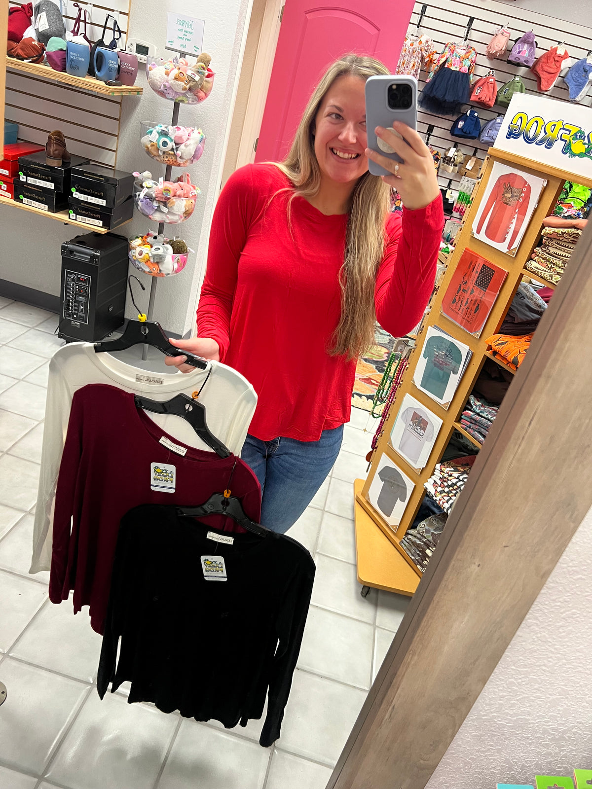 Z Flowy Round Hem LS Top