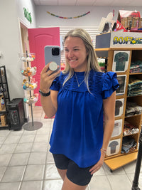 Ruffle Pleated Top