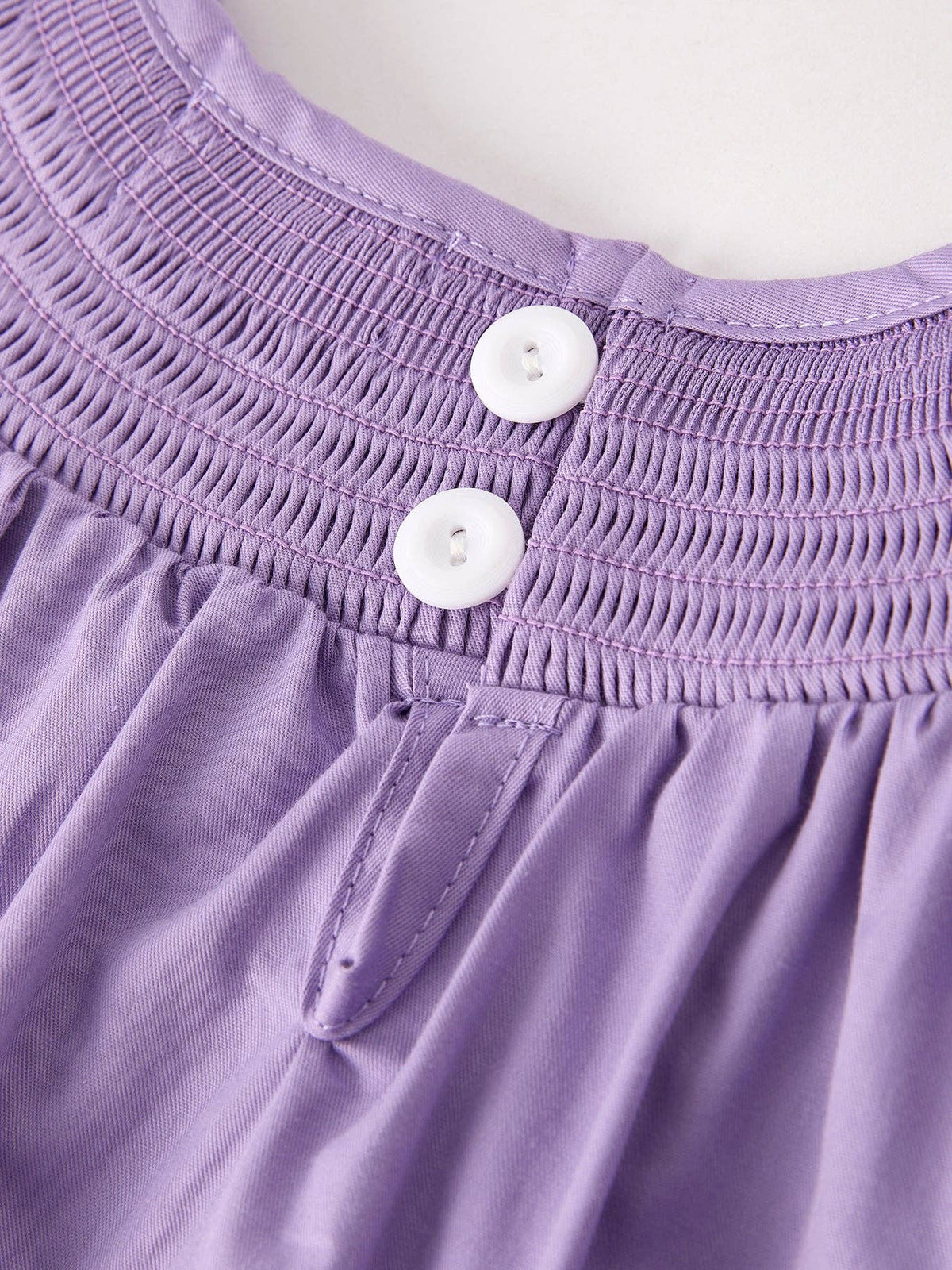 Purple Halloween Smock Embroidery Dress