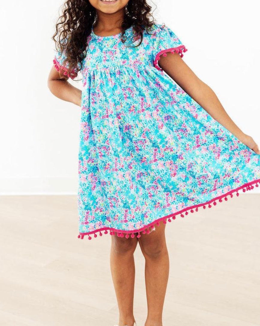 Aqua Garden Dress